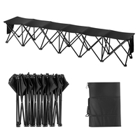 VEVOR Φορητός Πτυσσόμενος Αθλητικός Πάγκος 6 Καθίσματος Καρέκλα Κάμπινγκ εξωτερικού χώρου με τσάντα μεταφοράς