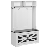 VEVOR Hall Tree Wooden Hall Tree με πάγκο 7 γάντζους για είσοδο και διάδρομο