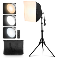 VEVOR Softbox Lighting Kit 16 in x 16 in 3000-6500K Ρυθμιζόμενο για λήψη