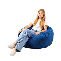 Καρέκλα VEVOR 3 πόδια Round Bean Bag με αφαιρούμενο κάλυμμα & Dutch Velvet Blue