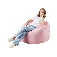 Καρέκλα VEVOR 3 πόδια Round Bean Bag με αφαιρούμενο κάλυμμα & Dutch Velvet Pink