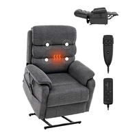 VEVOR Power Lift Recliner Καρέκλα για Ηλικιωμένους Heat and Massage Electric Recliner M