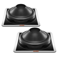 VEVOR 2 τμχ Μεταλλικές μπότες οροφής που αναβοσβήνουν 6-3/4" - 14" Pipe High Temp EDPM