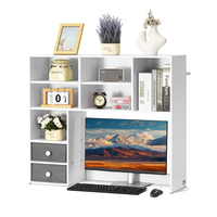 VEVOR Desktop Bookshelf White Desktop Storage Organizer 3 επιπέδων για γραφείο και σπίτι