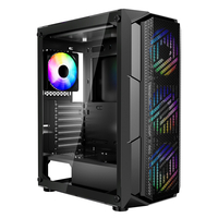 Θήκη VEVOR για gaming PC μεσαίου πύργου ATX, κουτί με 4 ανεμιστήρες ARGB 120 mm