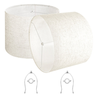 VEVOR Σετ 2 αμπαζούρ για τύμπανο 16 x 16 x 12 ίντσες με άρπα (ανοιχτό λινό)