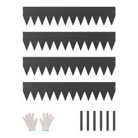 VEVOR Ατσάλινο Τοπίο με Κορνίζες, 4 τεμάχια, Διαχωριστικό Μονοπατιού Ανθεκτικό στη Σκουριά, 40 x 8 ιντσών