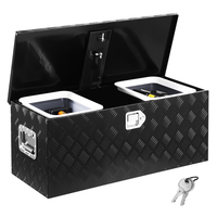 VEVOR 35,4"x14,6"x14,6" βαρέως τύπου κουτί εργαλείων αλουμινίου για φορτηγό, μαύρο