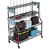 Βάση καλαμιού ψαρέματος VEVOR 15, οργανωτής καροτσιού ψαρέματος για τροχούς γκαράζ