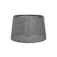 GloboStar® COVER 203-0262 Μοντέρνο Φωτιστικό Καπέλο Γκρί Διάτρητο Ύφασμα - Μ38 x Π38 x Υ30cm