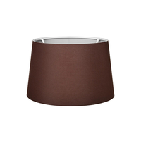 GloboStar® COVER 203-0265 Μοντέρνο Φωτιστικό Καπέλο Καφέ Ύφασμα - Μ38 x Π38 x Υ30cm