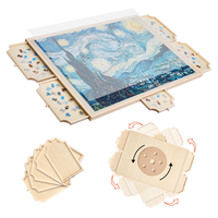 VEVOR Φορητό Ξύλινο Παζλ 1500 Τεμαχίων με Κάλυμμα Συρταριού 86x63εκ.