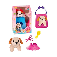 Λούτρινο σκυλάκι με αξεσουάρ & τσάντα μεταφοράς - DR5093 - 215405