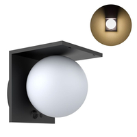 Solar LED Sfera Απλίκα Εξωτερικού Χώρου 1000LM με PIR Αισθητήρα και 4 Λειτουργίες Φωτισμού – IP54