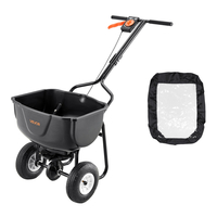 Walk-Behind Push Broadcast Spreader 60LBS 0-9.8ft Spreading Width for Fertilizer | VEVOR US