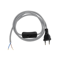 GLOBOSTAR® WHIP 77670 Μοντέρνο DIY Φωτιστικό με Υφασμάτινο Καλώδιο, με Διακόπτη On/Off AC 220-240V IP20 - Ασημί & Μαύρο - Μ140 x Π2.7 x Υ1.9cm GLOBOSTAR® WHIP 77670 Μοντέρνο DIY Φωτιστικό με Υφασμάτινο Καλώδιο, με Διακόπτη On/Off AC 220-240V IP20 - Ασημί & Μαύρο - Μ140 x Π2.7 x Υ1.9cm