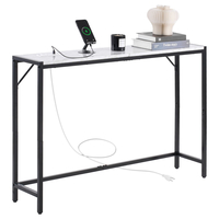 Τραπέζι κονσόλας VEVOR από μάρμαρο Μοντέρνο στενό μακρύ τραπέζι κονσόλας με πρίζα