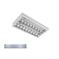 LENA-V ΜΕ LED (600MM) 2X9W 4000K ΧΩΝΕΥΤΟ 595X295mm ΜΕ ΜΠΛΟΚ
