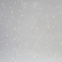 ΚΟΥΡΤΙΝΑ, 400 MINI LED, ΜΕΤΑΣΧΗΜΑΤΙΣΤΗ, ΑΣΗΜΙ ΧΑΛΚΙΝΟ ΚΑΛΩΔΙΟ, ΘΕΡΜΟ ΛΕΥΚΟ LED, (H200 x W190cm, 16 LINES x 25 LED), ΠΡΟΕΚΤΑΣΗ ΠΑΡΟΧΗΣ 5m, IP44