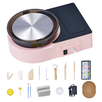 VEVOR Μίνι Τροχός Κεραμικής Ηλεκτρικός Τροχός Πήλινου Σπιτιού για Παιδιά και Ενήλικες 158 mm Ροζ