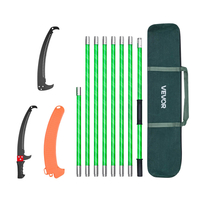 VEVOR Χειροκίνητο Πριόνι με Επεκτεινόμενο Κλαδευτήρι Δέντρων με Κοντάρι 118-809,3 cm, Ατσάλινη Λεπίδα 65Mn