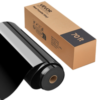 Σίδερο βινυλίου μεταφοράς θερμότητας VEVOR HTV σε ρολό βινυλίου 304,8 x 21336 mm Γυαλιστερό μαύρο