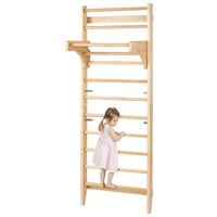 VEVOR Σουηδική Σκάλα Επιτοίχιας Γυμναστικής Ξύλινη Σκάλα Αναρρίχησης Εσωτερικής Παιδικής Χαράς 10 Επιπέδων