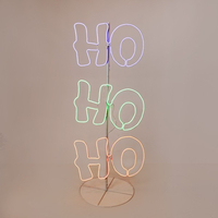 HO-HO-HO 120x50, 8,5m NEON LED ΦΩΤΟΣΩΛΗΝΑ, ΠΡΑΣΙΝΗ, ΚΟΚΚΙΝΗ & ΜΠΛΕ, ΜΟΝΟΚΑΝΑΛΗ, ΠΡΟΕΚΤΑΣΗ ΠΑΡΟΧΗΣ 5m, IP44