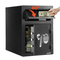 Χρηματοκιβώτιο VEVOR 1,2 κυβικών ποδιών με δυνατότητα πτώσης, μεγάλης χωρητικότητας με μπροστινή υποδοχή πτώσης και ψηφιακό πληκτρολόγιο, βαρέως τύπου 2 επιπέδων χρηματοκιβώτιο με εφεδρικά κλειδιά για μετρητά, τραπεζικό κουπόνι, κοσμήματα, έγγραφα, χαρτονομίσματα, μαύρο
