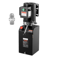 Μονάδα ισχύος υδραυλικής αντλίας VEVOR, AC 220V, Υδραυλική μονάδα μονής ενέργειας 15 λίτρων, Ροή λαδιού 6,3 L/min, Μέγιστη πίεση εκκένωσης 22 MPa για ανατρεπόμενο φορτηγό, συνεργείο αυτοκινήτων, πλατφόρμες ανύψωσης αυτοκινήτων, μαύρο