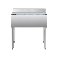 Κάδος πάγου VEVOR Commercial, Κάδος πάγου 95,3 L κάτω από τη ράβδο, Θήκη πάγου από ανοξείδωτο ατσάλι 35,9 x 19 x 37 ίντσες με συρόμενο καπάκι, θήκες για μπουκάλια και ρυθμιζόμενα πόδια, Μονάδα κοκτέιλ για μπαρ, εστιατόρια, παμπ