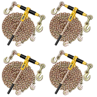 Συνδετικό αλυσίδας VEVOR με καστάνια, αλυσίδες G80 10 mm x 6,1 m, φορτίο εργασίας 4173 kg συνδετικού φορτίου με καστάνια, σετ αλυσίδων και συνδετικών, συνδετικά αλυσίδας με δέσιμο για μεταφορά, ρυμούλκηση, υλοτομία, ανύψωση