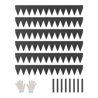 Ατσάλινες μπορντούρες τοπίου VEVOR, 6 συσκευασίες 40 x 6 ιντσών, ανθεκτικές στη σκουριά μεταλλικές μπορντούρες τοπίου, εύκαμπτο περίγραμμα μπορντούρας κήπου, βαρέως τύπου μπορντούρα γκαζόν, εύκολη στην εγκατάσταση, διαχωριστικό μονοπατιού αυλής για παρτέρι, μαύρο