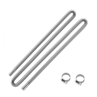 Σωλήνας εξάτμισης VEVOR, Σωλήνας εξάτμισης από ανοξείδωτο χάλυβα 3000 mm, Εύκαμπτος σωλήνας εξάτμισης θερμαντήρα ντίζελ με 2 σφιγκτήρες σωλήνων, Κιτ σωλήνων εξάτμισης Αξεσουάρ θερμαντήρα ντίζελ για θερμαντήρες ντίζελ 2KW 5KW 8KW