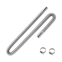 Σωλήνας εξάτμισης VEVOR, Εύκαμπτος σωλήνας εξάτμισης θερμαντήρα ντίζελ 1200 mm, Σωλήνας εξάτμισης από ανοξείδωτο χάλυβα με 2 σφιγκτήρες σωλήνων, Κιτ σωλήνων εξάτμισης Αξεσουάρ θερμαντήρα ντίζελ για θερμαντήρες ντίζελ 2KW 5KW 8KW