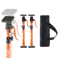 Στύλος στήριξης γρύλου ντουλαπιού VEVOR, 2 τεμάχια, τηλεσκοπική ράβδος γρήγορης στήριξης από χάλυβα 48-75 cm, ρυθμιζόμενο σύστημα τρίτου χεριού, χωρητικότητα έως 100 kg για εγκατάσταση ντουλαπιών, ανύψωση γυψοσανίδας, μπάρες φορτίου