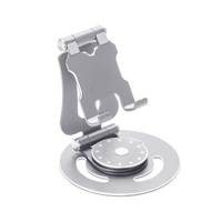 Βάση στήριξης smartphone/tablet μεταλλική περιστρεφόμενη - G62 - 813492 - Silver