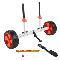 Καρότσι καγιάκ VEVOR, Χωρητικότητα φορτίου 104 kg, Τροχήλατο καρότσι κανό με ελαστικά 25,4 cm από συμπαγές PU και βάση στήριξης, Συναρμολογείται και αποσυναρμολογείται σε δευτερόλεπτα, Τροχήλατο καρότσι σανίδας για καγιάκ, κανό, σανίδες κωπηλασίας