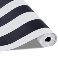 Ταπετσαρία τοίχου VEVOR Peel and Stick, 45cm x 15m Χαρτί επαφής μαύρο λευκό μοντέρνο γεωμετρικό αδιάβροχο αυτοκόλλητο, εύκολο στον καθαρισμό διακοσμητικό τοίχου βινυλίου ρολό για υπνοδωμάτιο, κουζίνα, γραφείο, μπάνιο