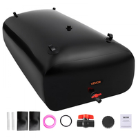 Κύστη αποθήκευσης νερού VEVOR, Δεξαμενή αποθήκευσης νερού 330L, Κύστη μαλακής σακούλας μεγάλης χωρητικότητας από PVC 1000D, Πτυσσόμενη φορητή για άρδευση κήπου, κάμπινγκ, τροχόσπιτα, χρήση έκτακτης ανάγκης - Μαύρο