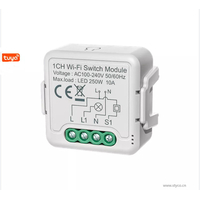 Tuya Smart Mini light Switch module with mounting clip• - SMART002