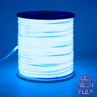 GloboStar® 70595 TUBE 360° Degree Neon Flex Epistar LED SMD 2835 1m 12W/m 120LED/m 840lm/m 360° DC 230V Αδιάβροχη IP68 Μπλε Dimmable