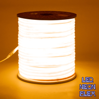 GLOBOSTAR® NEOTUBE 70596 Ταινία Neon Flex LED 12W/m 720lm/m 360° DC 220-240V Αδιάβροχο IP65 120 x SMD2835 Chip/m Ultra Θερμό 2200K Dimmable - Μ100 x Π1.3 x Υ1.3cm - 3 Χρόνια Εγγύηση