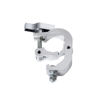 GLOBOSTAR® CLAMPS 51185 Stage Hook Γάντζος Αλουμινίου Ύψηλης Αντοχής για Κρέμαση, Στήριξη & Τοποθέτηση Προϊόντων Stage σε Τράσες Αδιάβροχο IP65 - Νίκελ Βούρτσας - Μ17 x Π12 x Υ3cm