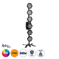 HEXA® HALO 51194 Stage Φωτιστικό Ειδικών Εφέ Digital Matrix Pixel & Blinder LED 672W 120° AC 220-240V IP20 6 x 100W COB Chip & 144 x 0.5W SMD5050 Chip Ultra Θερμό Λευκό 2200K & Πολύχρωμο RGB Dimmable DMX512 Protocol - Μ40 x Π32 x Υ146.5cm - 2 Χρόνια Εγγύηση