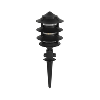 GloboStar® LANTERNA 203-0242 Μοντέρνο Καρφωτό Φωτιστικό Φαναράκι Μονόφωτο 1 x E27 IP44 Μαύρο & Διάφανο Πλαστικό - Μ16 x Π16 x Υ50cm
