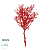 GloboStar® Artificial Garden RED CORAL BRANCH 21468 Τεχνητό Διακοσμητικό Κλαδί Κόκκινο Koράλι Y35cm
