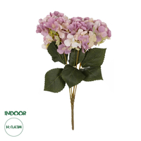 GloboStar® Artificial Garden PURPLE ORTENSIA GRASS BRANCH 21487 Τεχνητό Διακοσμητικό Κλαδί Μωβ Ορτανσίας Y43cm