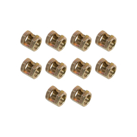 GLOBOSTAR® PIPEADAPT 79593 Μεταλλικός DIY Σύνδεσμος για Ολόπασους Σωλήνες Φωτιστικών - Μ1.3 x Π1.3 x Υ1.5cm - Πακέτο 10 Τεμαχίων