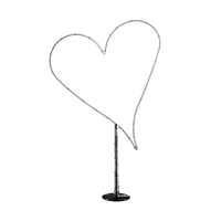 GLOBOSTAR® XMAS-HEART Χριστουγεννιάτικο Διακοσμητικό Φωτιστικό LED 19,5W 780lm 360° AC 220-240V Αδιάβροχο IP65 Θερμό Λευκό 2700K  - Μαύρο & Διάφανο - M100 x Π25 x Υ157cm - 2 Χρόνια Εγγύηση